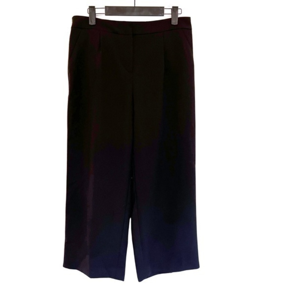 Reitmans Size 8 Regular Women’s 3/4 Length Wide Leg Black Dress Pants